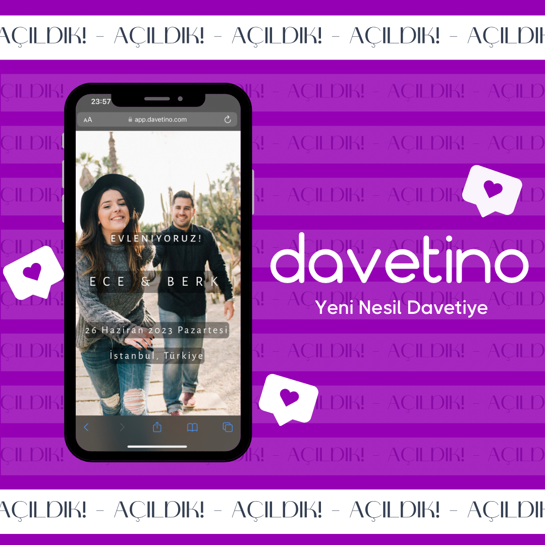 Dijital Davetiye uygulaması Davetino ile artık etkinliklerinizi yönetmek çok daha kolay!